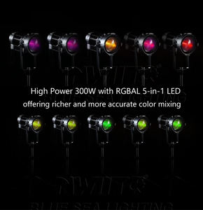 Luces Fresnel LED RGBAL 5 en 1 <span class=keywords><strong>de</strong></span> 300W con Zoom Eléctrico, Resistentes al Agua, para Escenarios, Bodas, Hoteles y Teatros - Product Image 4