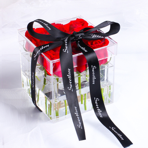 Boîte à fleurs à main en acrylique Boîte cadeau d'emballage de bouquet épaissie transparente Source de matériel de gâteau Boîtes en plastique en gros d'usine - Product Image 3