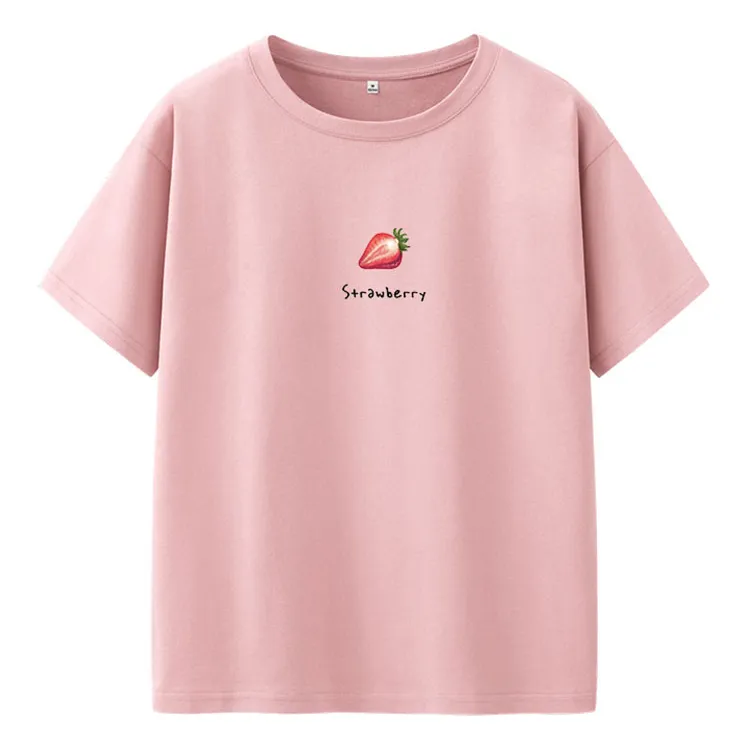 factory hot sale womens tshirt logo customized print oem high quality casual t-shirt