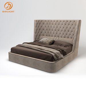 Benutzer definierte High-End-Holzrahmen Matratze Plattform braun Bett Leder möbel Haupt schlafzimmer Sets - Product Image 4