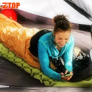 Alfombrilla inflable para acampar al aire libre, colchoneta para dormir, enrollable, a prueba de humedad, ligera, reutilizable, certificado CE
