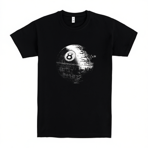 T-shirt nera con stampa Death Eight Ball, vestibilità unisex - Product Image 2