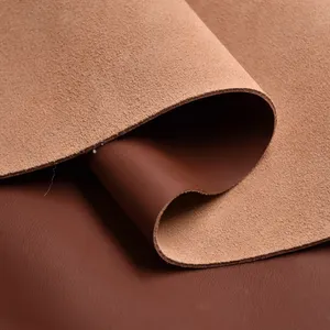 Designer Brand Real Leather Material Artificial Microfiber PU Leather Bonded Genuine Leather Bag / Shoe Making Material