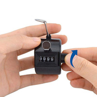 Compteur manuel numérique portable 4 chiffres pour la maison intelligente, compteur de paume mécanique, 8 couleurs assorties