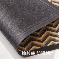 Tapis d'entrée de style chinois à motif en W, antidérapant, résistant à l'usure, imperméable, en caoutchouc, pour salon, chambre à coucher, seuil de porte