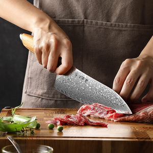 سكاكين بمقبض من خشب الزيتون مصنوعة من لب صلب صلب ومسحوق دمشقي 73 طبقات مخصصة من HEZHEN <span class=keywords><strong>8</strong></span> بوصة - Product Image 4