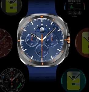 HXJK jam tangan Ultra pintar, arloji cerdas klasik NFC monitor kesehatan panggilan BT 3ATM tahan air HD untuk IOS Android - Product Image 2