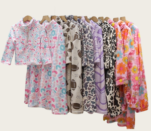 <span class=keywords><strong>Pigiama</strong></span> Famiglia Personalizzato con Stampa 3D, Giacca a Righe Viola a Maniche Lunghe, Felpa Pullover alla Moda per Donne e Bambini - Product Image 2