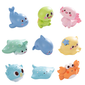 Mini Esculturas de Animales Marinos de PVC, Decoraciones de Acuario Estilo Dibujos Animados, Adornos para Mascotas - Product Image 5