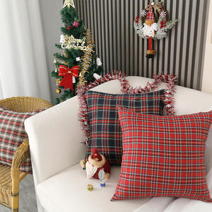 Funda de Almohada Navideña a Cuadros, Rectangular, Reversible, de Poliéster, Decoración para el Hogar HM-54 - Product Image 3