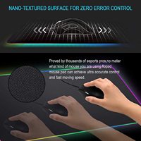 Grand tapis de souris à éclairage Led en caoutchouc, tapis de clavier d'ordinateur, rvb, tapis de souris de jeu