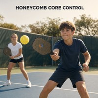 Ensemble de raquettes de pickleball en fibre de verre, noyau en nid d'abeille, 2 raquettes, 1 balle, sac à fermeture éclair pour club, entraînement sur la plage, vente en gros, personnalisation OEM