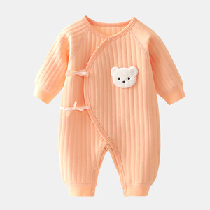 Ingrosso 0-3 <span class=keywords><strong>mesi</strong></span> grazioso Smocked tuta per neonato orso pagliaccetto per neonato - Product Image 5