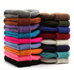 Gorros de punto holgados, suaves, para esquí, gorros cortos de punto, cálidos para otoño e invierno, gorros con puño, unisex, regalo promocional - Product Image 1