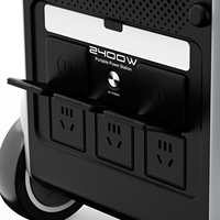 Station d'alimentation portable OMMO 2400W, onduleur à onde sinusoïdale pure 230V, générateur solaire avec panneau solaire pour camping-car et vie hors réseau