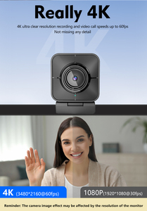 Cámara Web Ultra 4K con Control Remoto y Micrófono, Cámara FDAF para Transmisión en PC, Videollamadas, Juegos - Product Image 4