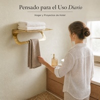 GEASAM Porte-serviettes mural en acier inoxydable 304, étagère de salle de bain de 50 cm avec barre porte-serviettes, finition or brossé, porte-serviettes pour hôtel