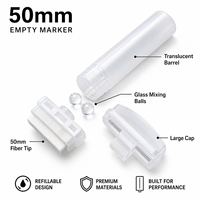 Stylo marqueur vide rechargeable de 50 mm pour projets d'art, de croquis et d'artisanat DIY