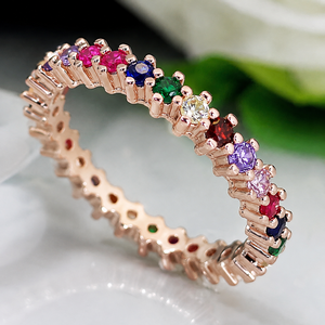 Anello in Stile Pietra Colorata, Anello di Tendenza per Donne, Design Unico, Accessorio per Dito - Product Image 4