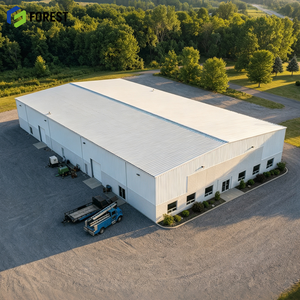Entrepôt commercial en acier préfabriqué à haute capacité de charge, grand hangar industriel à portée libre, terminal de distribution - Product Image 1