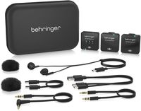 Sistem Mikrofon Lavalier Clip-on Nirkabel Behringer Go Cam 2 untuk Gaming