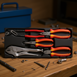 <b>Tool</b> <b>Set</b> Pliers Kit 4 Piece Professional Grade Multi Functional Hand <b>Tools</b> For Repair And Maintenance - Product Image 3