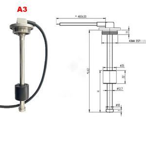 0-190 Ohm 5-10V 4-20mA Industrieller Flüssigkeitsstandmesser Diesel-Öl-Kraftstoffstandanzeige für Kraftstoffüberwachungssysteme - Product Image 3