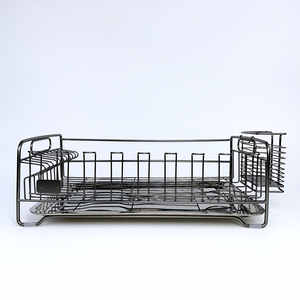 رف تخزين قائم بذاته بتصميم عصري مخصص من الفولاذ المقاوم للصدأ 201 + سلك PVC بطلاء كهربائي لتجفيف الأطباق والأوعية - Product Image 4