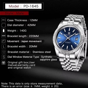 Reloj Mecánico Deportivo para Hombre PAGANI DESIGN PD-1645, Resistente al Agua, de Acero Inoxidable, Marca de Lujo, 2026 - Product Image 6