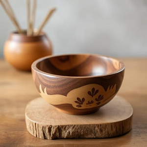 Cuenco de madera moderno hecho a mano de alta calidad RMW para uso en el hogar, Hotel, restaurante, para presentar platos, postres, cocina - Product Image 5