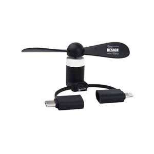 พัดลม USB ขนาดเล็กออกแบบได้เองสำหรับแอนดรอยด์ประเภท C และ Apple-3-in-1ทำความเย็นและของขวัญส่งเสริมการขาย - Product Image 1
