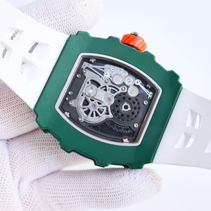 Montre de sport pour hommes, série 2102, classique, de luxe, de créateur, en forme de barre, vert foncé, avec tourbillon et réserve de marche - Product Image 3