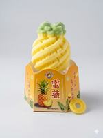 Boîte de crème glacée fruitée certifiée Halal OEM, pêche, mangue, citron, chocolat, pour la vente en gros