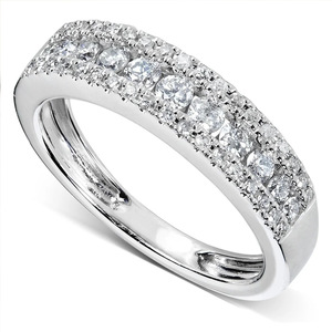 Anello in Ottone con Zirconi per Donna Uomo Unisex Coppia, Gioiello Chic e Scintillante, Regalo di Moda - Product Image 2