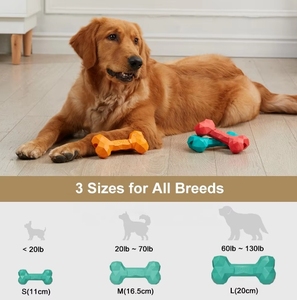 Güçlü katı köpek oyuncak tedavi şeyler doğal kauçuk köpek kemik oyuncak çiğnemek kemik - Product Image 2