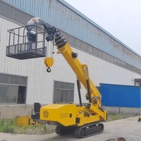 Direto da Fábrica CE Guindaste Aranha com Lança Articulada Hidráulica, Controle Remoto, Esteira, Cesto Tripulado, Capacidade de 8 Toneladas, Motor, 18m de Alcance