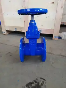 Epoxy RAL5005 PN16 DIN F4 Ductile Iron Cast Iron Hand Wheel Resilient Seated Water Seal Gate Valve