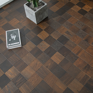 Elegante Suelo de Parqué de Teca con Diseño de Tablero de Ajedrez en Color Profundo, Madera Multicapa - Product Image 5