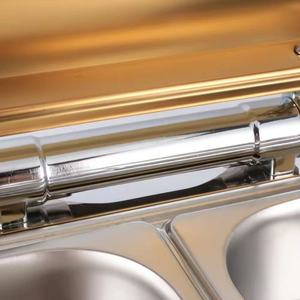 Luxury Wedding Party Stainless Steel Chafing Dish Rectangle Gold <strong>Food</strong> <strong>Buffet</strong> Display <strong>Warmer</strong> Set Alcohol 9L 24-hour - Product Image 5