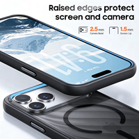 Coque de téléphone magnétique robuste antichoc en TPU et PC avec motif texturé ondulé, finition mate, vente en gros d'usine pour iPhone 18 Pro Max 17 Pro 16