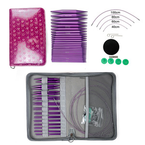 Juego de Agujas de Tejer Intercambiables en Oferta con Estuche de Almacenamiento, Kits de Hilado para Tejer a Mano, Manualidades de Punto para Principiantes y Adultos - Product Image 1