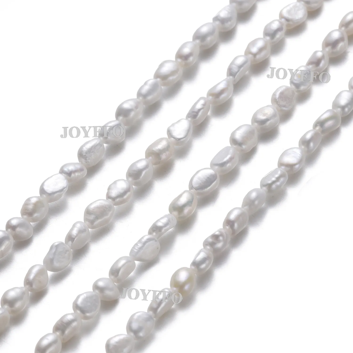 Zhejiang Hot 5-6ミリメートルFlat Shape Top Drilled PearlsとHorizontalとVertical Holes Loose Baroque Freshwater PearlでStrand