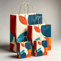 Service complet d'usine sur mesure pour l'emballage cosmétique : sacs en papier kraft, sacs de shopping, sacs à main, motifs classiques de luxe