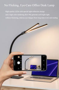 360 arquitecto brazo oscilante Flexible cuello de cisne Oficina Led aprendizaje escritorio lectura luz Mesa abrazadera libro estudio lámpara de escritorio con Clips - Product Image 5