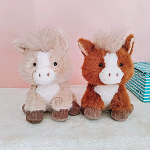 Peluche Poney de Dessin Animé, Coussin Adorable en Forme de Poulain, Animal en Peluche Poney Doux et Mignon, Idéal pour les Cadeaux de Fêtes et la Décoration Intérieure - Product Image 6