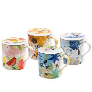 Taza de Porcelana China con Ilustración de Animales Pastorales, Taza para Café y Leche con Infusor de Té para el Té de la Tarde - Product Image 5