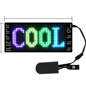 Aplicación programable palabras personalizadas publicidad pantalla LED decoración Mini mensajes de desplazamiento luminoso RGB pantalla de matriz Led Flexible