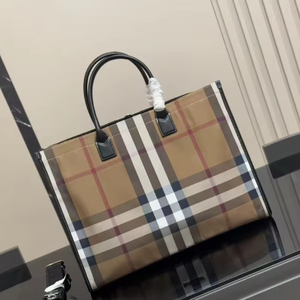 Bolso Tote de Lona de Algodón de Alta Gama para Mujer 2025 con Cierre de Cremallera, Nuevo, Original, de Alta Calidad, Bolso de Compras de Moda Estilo Burberry - Product Image 1