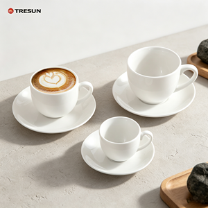 Set Personalizzato di Tazza e Piattino in Porcellana Bianca, Tazza in Ceramica <span class=keywords><strong>con</strong></span> <span class=keywords><strong>Nome</strong></span> per Regalo, Tè del Pomeriggio o Uso in Caffetteria - Product Image 1