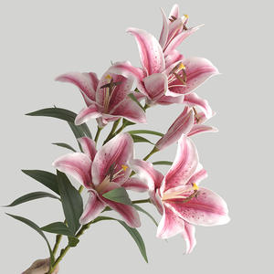 Ramo de Lirios Blancos Artificiales de 3 Cabezas, con Aroma, para Decoración del Hogar y Sala de Estar - Product Image 2